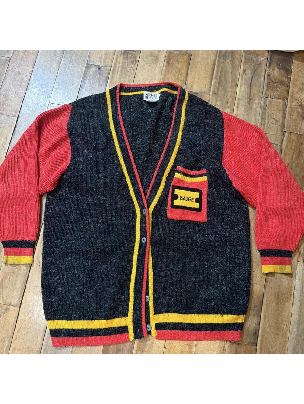 Vintage Michel Sport varsity cardigan